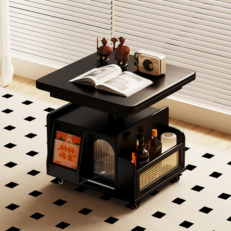 臻品阁可折叠旋转移动茶几小推车小户型沙发边几边柜两用餐桌茶桌,淘宝优惠券,粉丝福利购,淘宝优惠卷