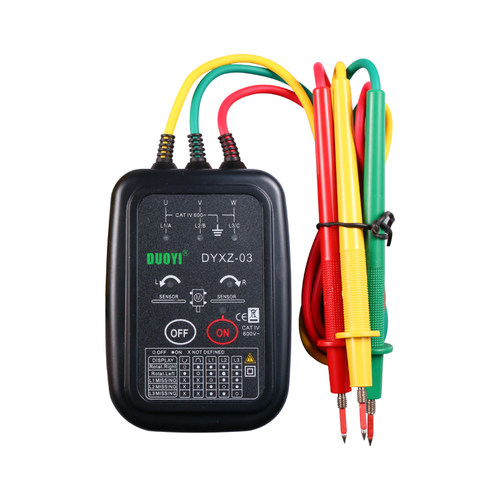 三相交流电相序测试仪DYXZ-03相位检测仪马达转向多一接触式DYXZ - 图3