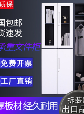 钢制办公室文件柜铁皮柜子档案柜资料柜财务凭证带锁储物书柜矮柜