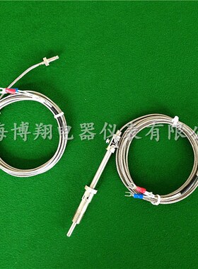M6螺钉式热电偶K型E型M8热电阻温度传感器测温线探头感温线温控线