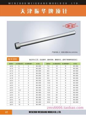 D1.6D1.8D2.0*80-250天津振华牌顶针顶杆