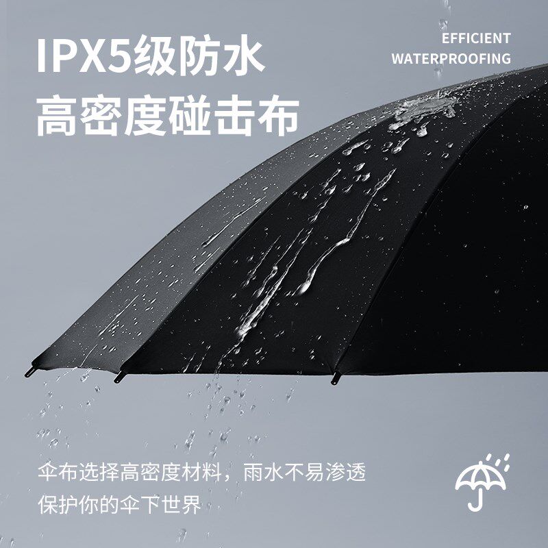 特大号自动雨伞长柄男女4双人6防B风加大加厚加固暴雨专用定制log - 图2
