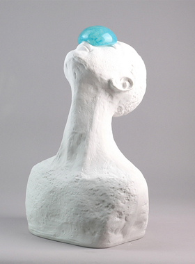 轻奢艺术雕塑黑白抽象人t像摆件家居酒店别墅售楼处玄关艺术品