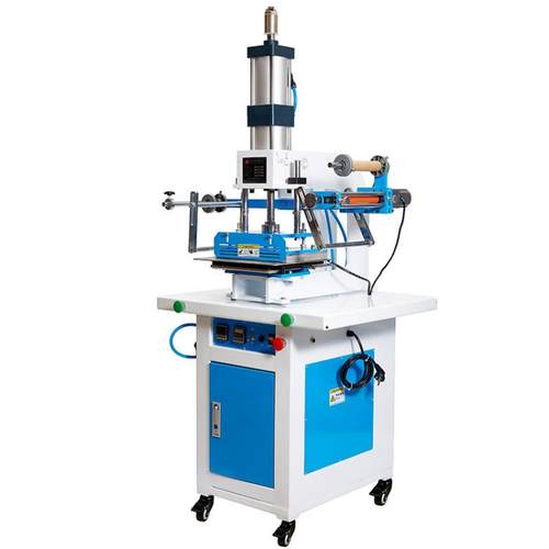 气动烫金机全自动皮革塑料logo大面积烫印机压痕商标铜版纸压唛 - 图1