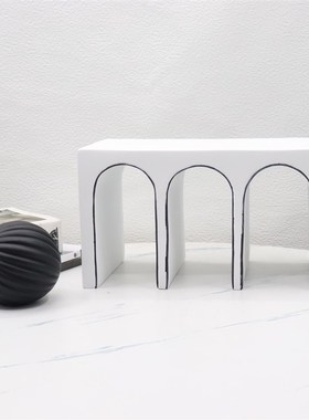 几何形拱门艺术摆件展厅样板间装饰酒店前台Q书架摆设家居工艺品