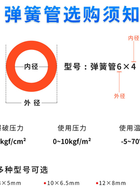 PU弹簧气管软管空压机软管弹簧管气泵高压气枪管螺旋风管带接头