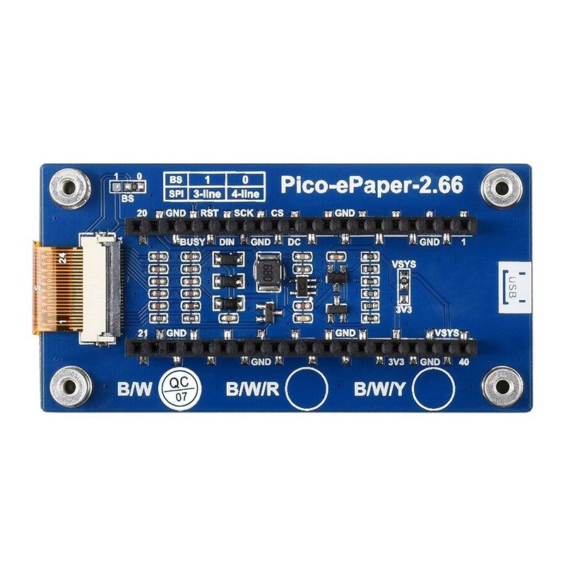 树莓派Pico 2.66寸电子墨水屏 电纸书电子纸SPI屏幕显示屏扩展板,淘宝优惠券,粉丝福利购,淘宝优惠卷