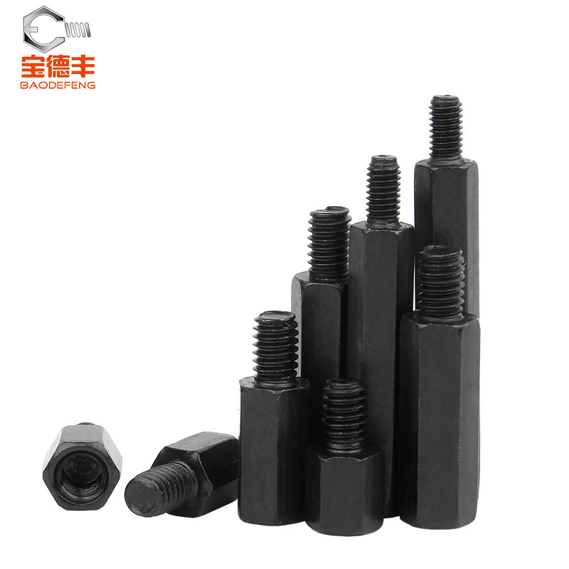 铁发黑单头六角螺柱M3M4螺柱机箱主板螺丝电路板柱单通隔离柱+6,淘宝优惠券,粉丝福利购,淘宝优惠卷