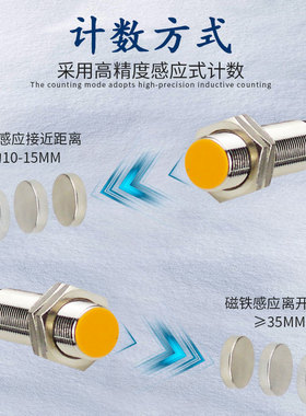 新型冲床计数器电子数显工业计数器磁感应 累加计数取代机械式