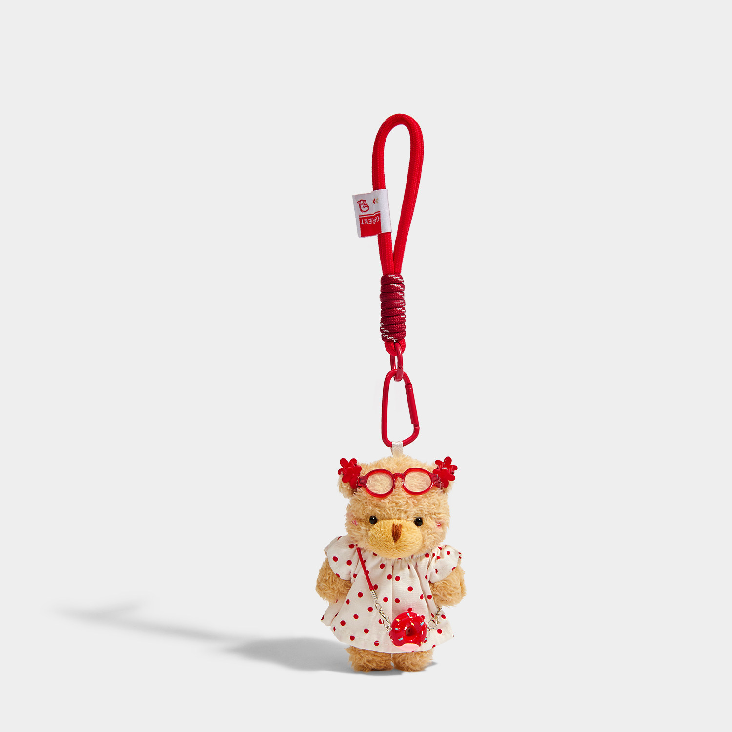 XIAOSIXI原创设计眼镜小棕熊包挂件少女心挂饰情侣钥匙扣圣诞礼物,淘宝优惠券,粉丝福利购,淘宝优惠卷