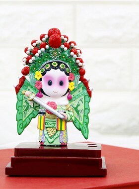 中国风礼品成都特色手工艺川剧脸谱京剧人物漆器摆件手机支架笔筒