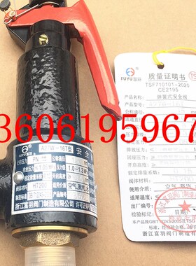 A27W-16T安全阀富羽弹簧式铸铁丝口安全阀DN15-80排气泄压阀a27w