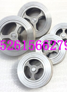 不锈钢对夹式止回阀H71X-25P软密封弹簧式单向阀DN25-DN100逆止阀