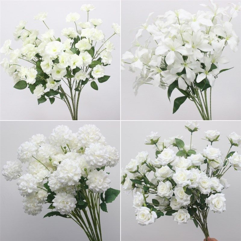 白色花婚庆婚礼装饰花假花摆件花艺花材花束塑料花拱门道具花,淘宝优惠券,粉丝福利购,淘宝优惠卷