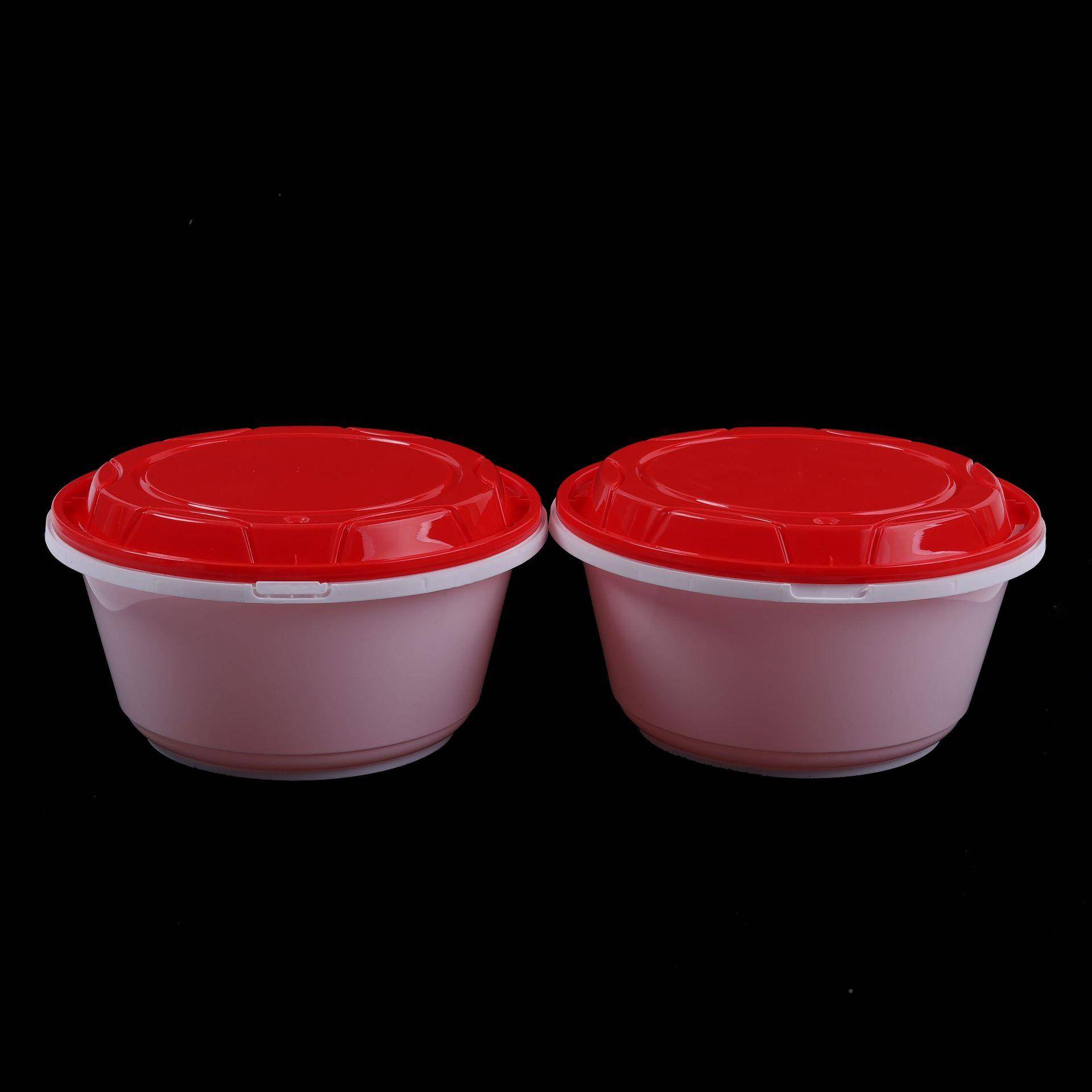 1300ml打饭包盒圆详询形塑打包盒pp料外卖打包形盒方圆形凸盖盒汤 - 图1