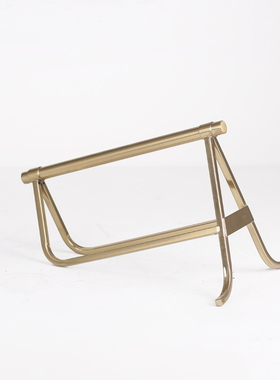 欧式几何样板房间单只红酒架摆件现代金属古铜色装饰客Z厅酒柜摆