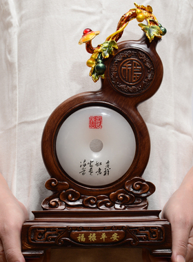 葫芦琉璃玉摆件家j居客厅酒柜装饰品店铺开业新房乔迁礼品新婚礼