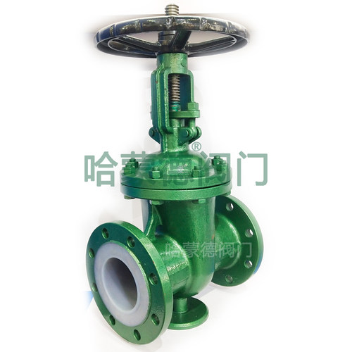 衬四氟铸钢闸阀全衬氟法兰闸阀耐酸碱防腐蚀阀门Z41F6-16CDN25 32 - 图1