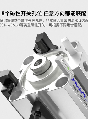 亚德客型薄型气缸大全小型气动ACQ32x40x50x63x80x100x10x20-S-B