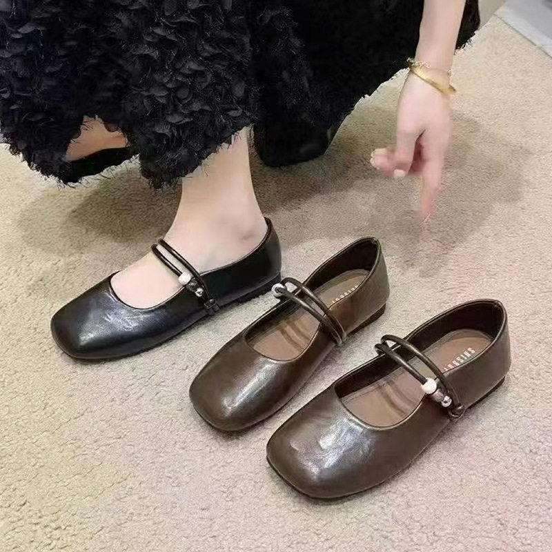 2025新款女鞋冬温柔平底奶奶鞋玛丽珍高跟鞋配裙子小皮鞋单鞋女,淘宝优惠券,粉丝福利购,淘宝优惠卷
