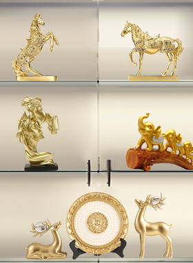 轻奢家居酒柜装饰品摆件客厅办公I室书房桌面摆设乔迁送礼