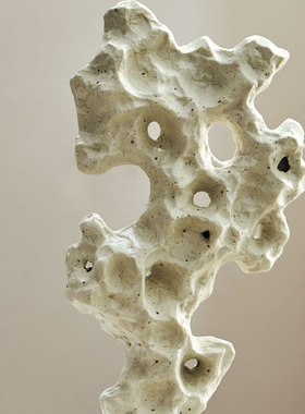 陶瓷太湖石新中式酒店前台书z房玄关茶几摆件日式枯装饰假山