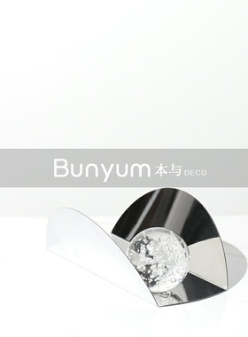 简约金属艺术几何家居桌面摆件D酒店售楼处样板房间软装饰品