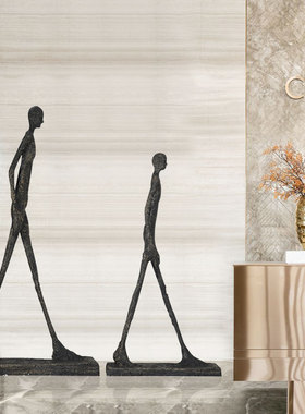 简约人物雕塑艺术品售楼处样板间商F城走廊玄关过道落地大摆件