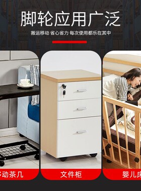 万向轮轮子重型脚轮静音转定向轮带轴刹车手推板车小拖车转椅滑轮