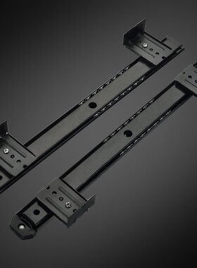 加厚键盘专用滑轨 电脑桌二节导轨两节滚珠抽屉轨道 键盘吊装托架