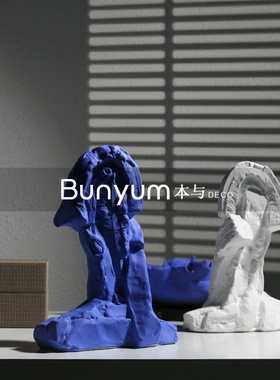 简约轻奢家居样板房间创意艺术陶瓷人物工艺品V软装饰品摆件