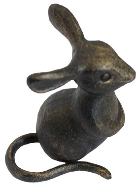 欧式铸铁老鼠摆件家居客厅桌面个B性办公室装饰复古创意工艺品简