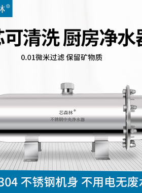 芯森林厨房超滤净水器家用农村黄泥井水过滤器不锈钢自来水净水机