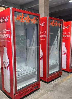 饮料展示柜冰柜大容量冷藏保鲜玻璃门娃哈哈同款立式超市开门