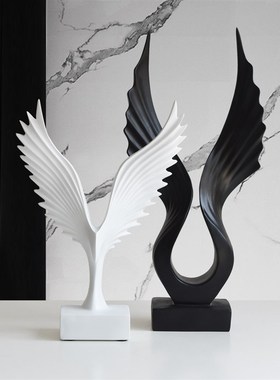 高档现代艺术抽象办m公室样板间客厅摆设书房酒柜家居软装饰品摆