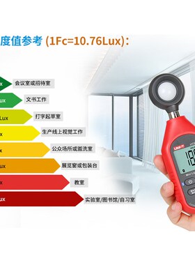 优利德UT383BT/381/382数字照度计测光仪高精度流明测微光亮度仪