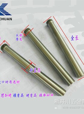 10只装1-12T冲6.0x40-100L实体店直身白钢针 SKD11冲头冲针现货圆