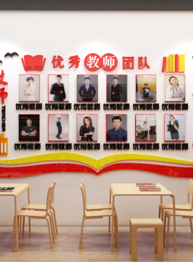 教师资风采形象展示文q化墙贴办公室学校幼儿园教室墙面布置装饰