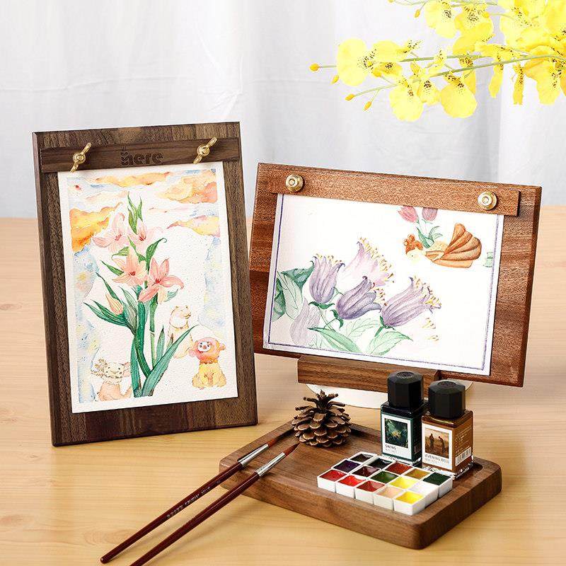 画板美术生专用画架胡桃木质a4板夹子菜单夹复古素描速写板手绘板,淘宝优惠券,粉丝福利购,淘宝优惠卷