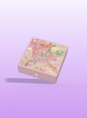 春季新款a《忽逢桃花林》中式拼图500片丝绒触感  52x38cm