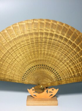 金丝楠苏扇e小叶桢楠水波纹扇子枯木老料红木实木龙胆水波工艺摆