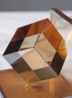 水晶创意轻奢简约水晶书挡样板房办公室时尚X家居装饰摆件