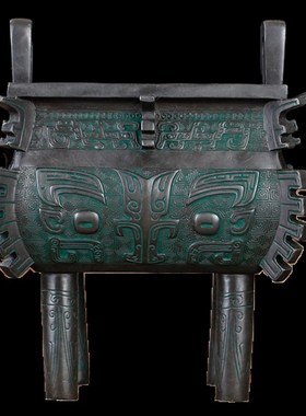 铜艺铺 青铜鼎摆件 纯铜禺方鼎家居饰品 M办公室仿古铜鼎方鼎摆件
