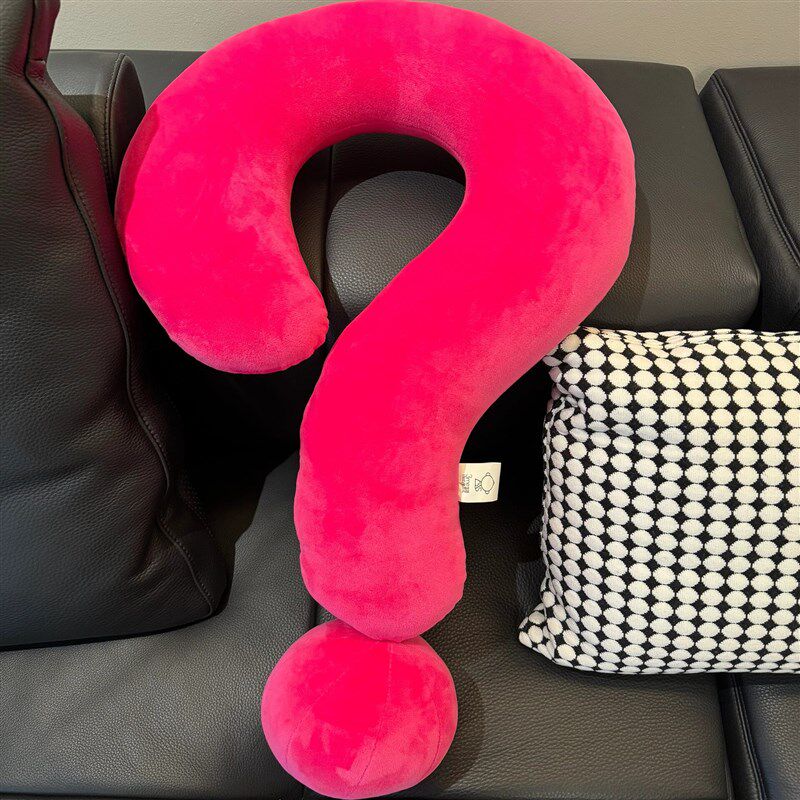 问号抱枕u型颈枕睡觉沙发靠垫办z公室午睡u形枕枕头靠枕飞机旅行 - 图0