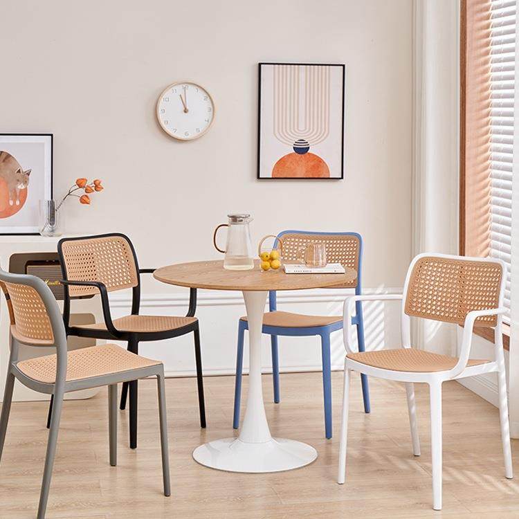 扶手塑料椅仿子家用编餐椅靠背椅可叠放餐桌藤气凳子SOL阳台休闲,淘宝优惠券,粉丝福利购,淘宝优惠卷