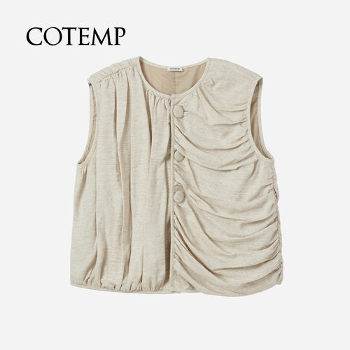 COTEMP EOS VEST 26SS新款伊欧斯垂坠双层背心上衣女 - 图0