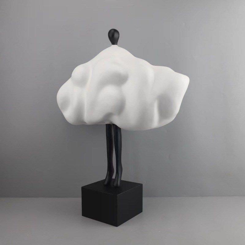 现代简约云朵人物树脂摆件客厅茶几样板房售楼部玄关创意软装饰品,淘宝优惠券,粉丝福利购,淘宝优惠卷