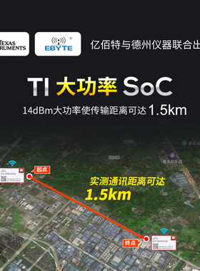 868\915M高速连传大功率SoC无线模块CC1312R射频芯片小体积易集成