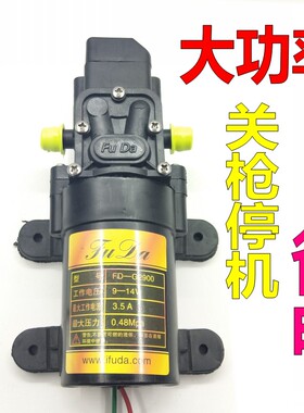 电动喷雾器水泵福达12v高压隔膜微型自吸农用打药机马达配件电机