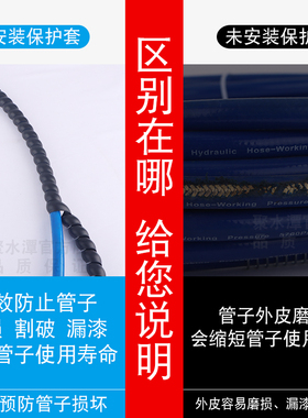 无气喷涂机高压管保护套防止管子磨损漏漆螺旋保护管子延长寿命